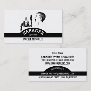 Carte De Visite Solo Singer, Karaoke Event Organizer