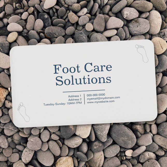 Carte De Visite Solutions de soins des pieds (Foot Care Solutions Business Card)