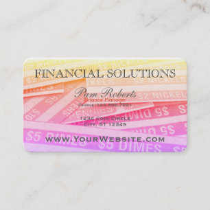 Carte De Visite Solutions financières colorées