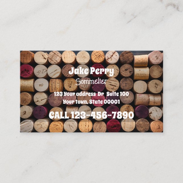 Carte De Visite Sommelier (Devant)