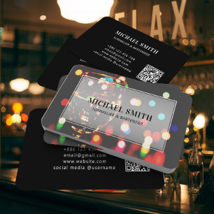 Carte De Visite Sommelier Bartender Cocktail discothèque