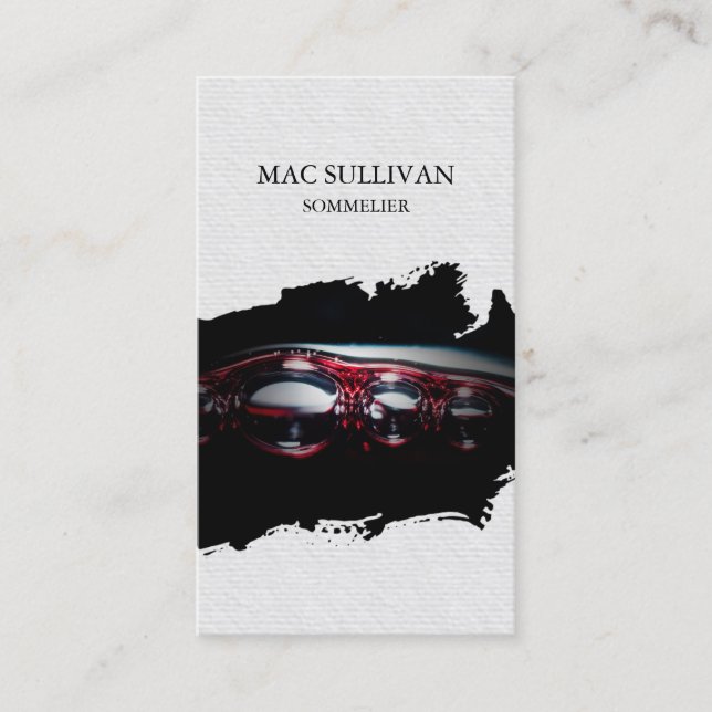 Carte De Visite Sommelier Winery Alcool (Devant)