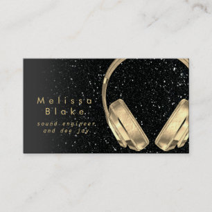 Carte De Visite son ingénieur dee jay fausse parties scintillant n