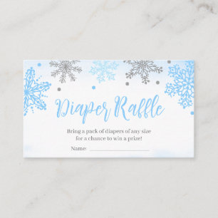Carte De Visite Sonnette du Baby shower de flocon de neige