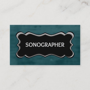 Carte De Visite Sonographe Élégant Nom Plaque
