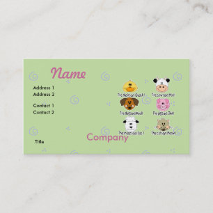 Carte De Visite Sons d'animaux de ferme