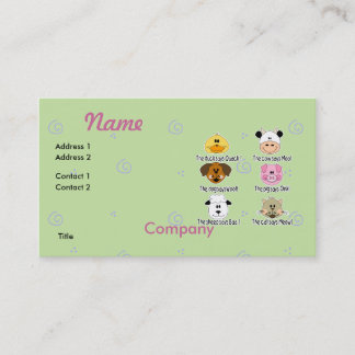 Carte De Visite Sons d'animaux de ferme