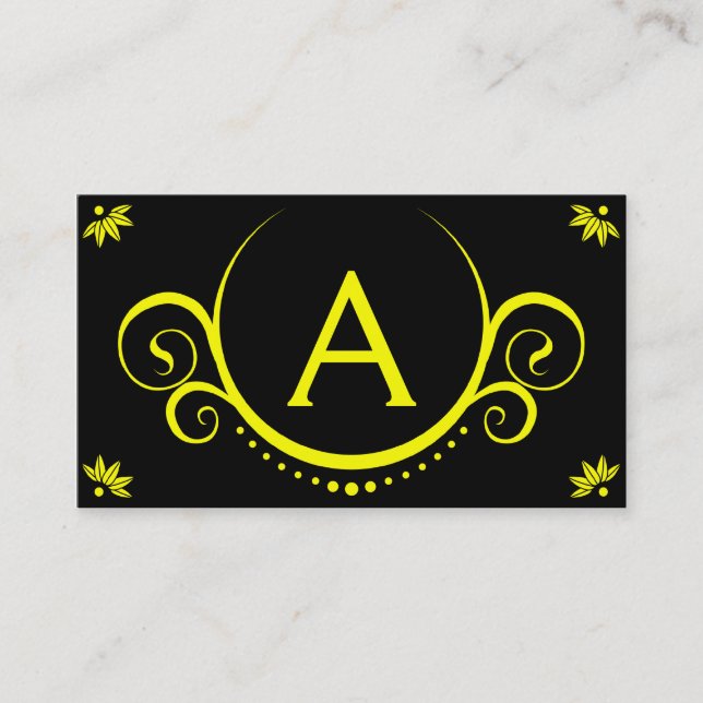 Carte De Visite sophistication jaune (Devant)