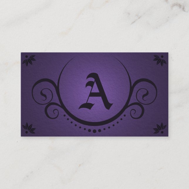 Carte De Visite sophistication violette (Devant)
