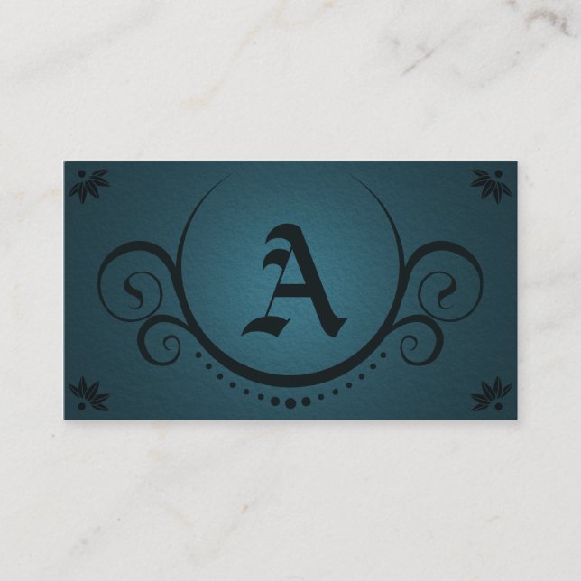 Carte De Visite sophistications turquoises (Devant)
