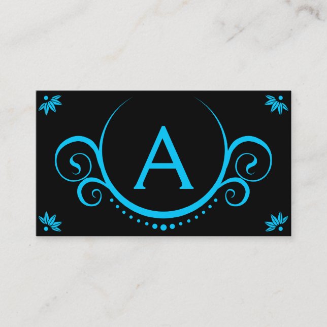 Carte De Visite sophistications turquoises (Devant)