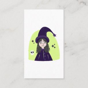 Carte De Visite Sorcière Charmante Colère Mignonne