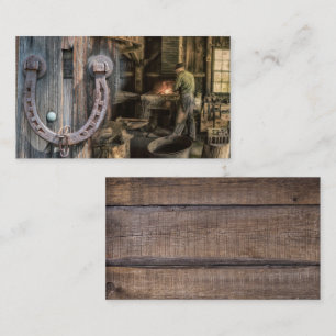 Carte De Visite Souder Vintage forgeron fer à cheval