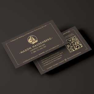 Carte De Visite Soudeur certifié Entrepreneur de soudure Espresso