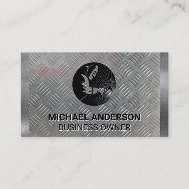 Carte De Visite soudeur | construction | acier métallique (Devant)