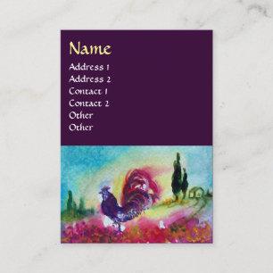 Carte De Visite SOUFFLE ET ROOSTER NOIR Violet