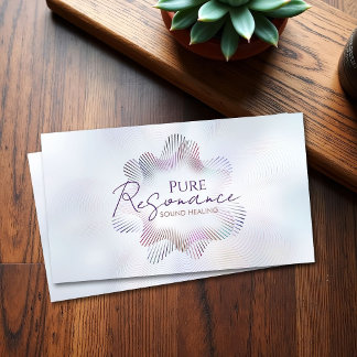 Carte De Visite Sound Healing Practitioner Resonance Wave