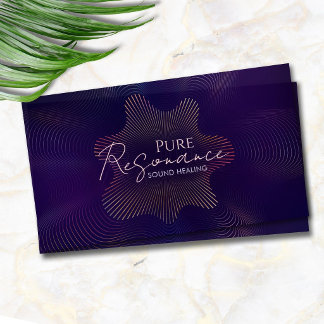 Carte De Visite Sound Healing Practitioner Resonance Wave