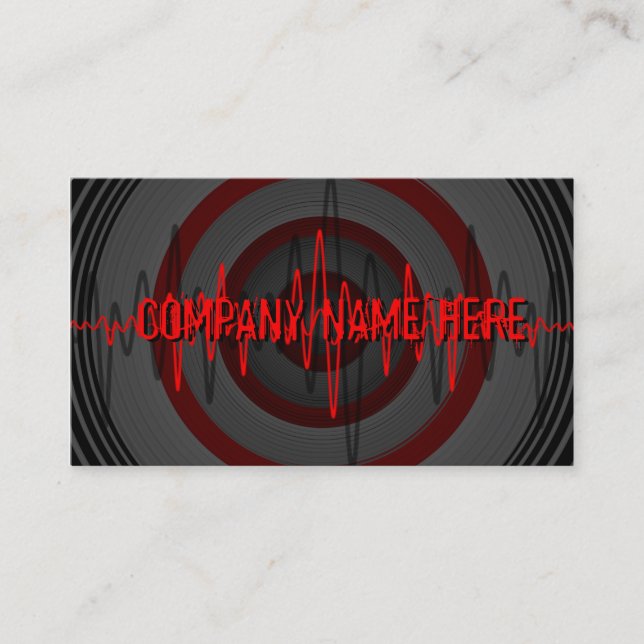 Carte de visite Sound Red Dark 'Company Name' (Devant)