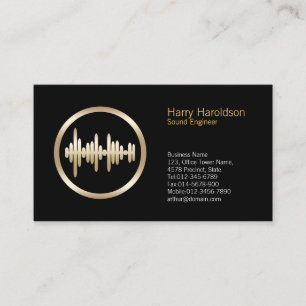 Carte de visite Sound Wave Icon Sound Engineer