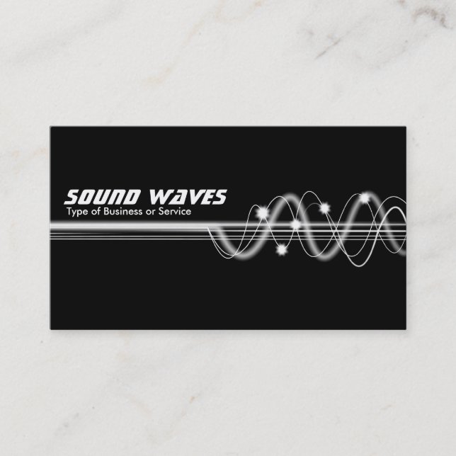 Carte De Visite Sound Waves II - Noir (Devant)