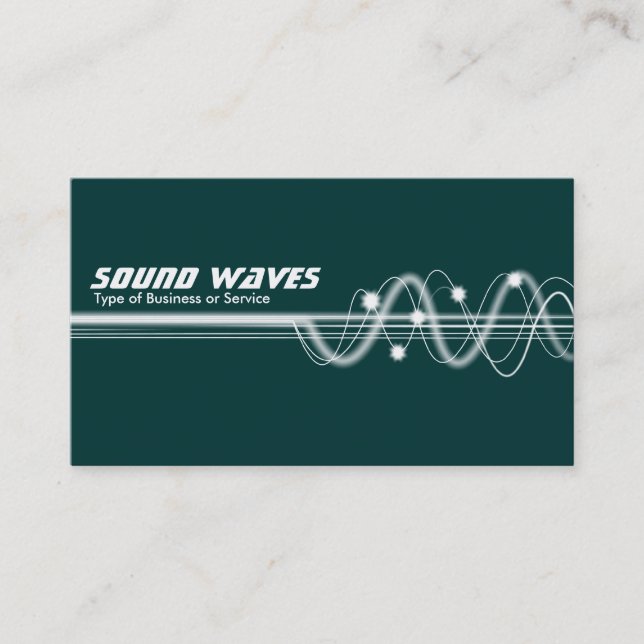 Carte De Visite Sound Waves II - Vert foncé (Devant)