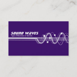 Carte De Visite Sound Waves II - Violet profond
