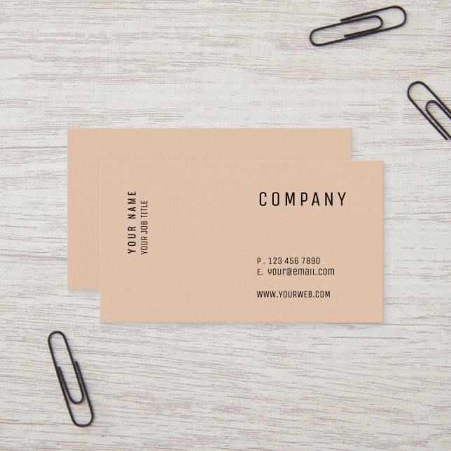 Carte de visite souple moderne minimaliste (Devant/Arrière en situation)