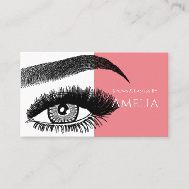 Carte De Visite Sourcils & Cils Microblading, Extensions de Cils (Devant)