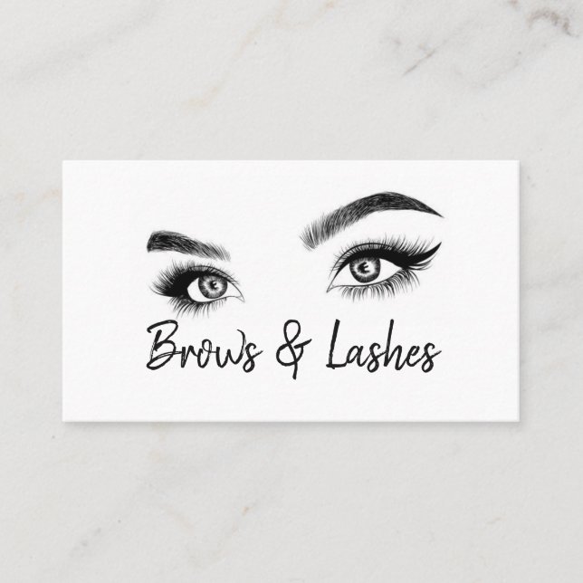 Carte De Visite Sourcils & Cils Microblading, Extensions de Cils (Devant)