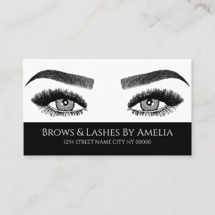 Carte De Visite Sourcils & Cils Microblading, Extensions de Cils