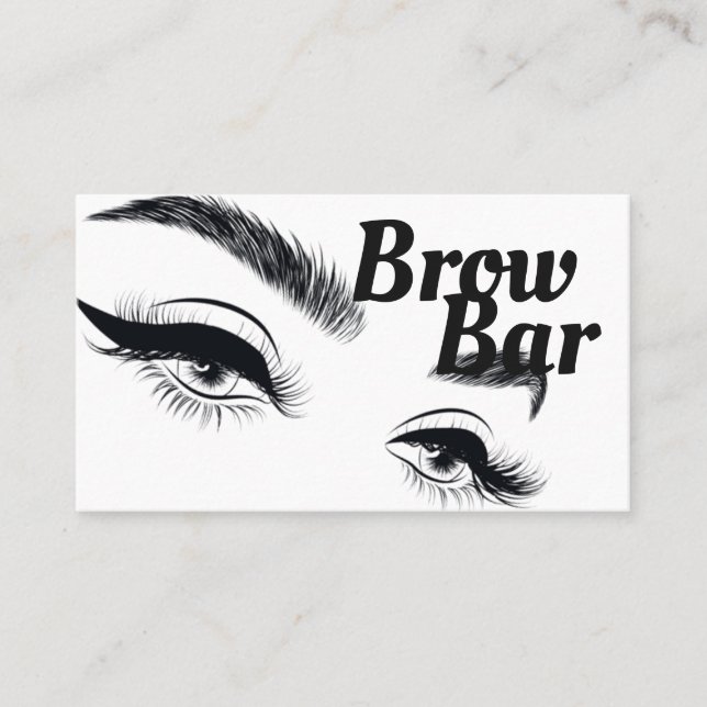 Carte De Visite Sourcils & Cils Microblading, Extensions de Cils (Devant)