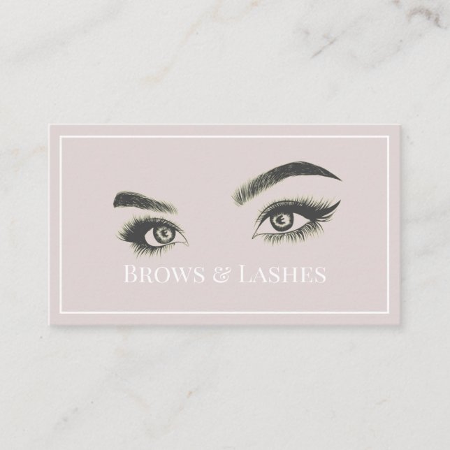 Carte De Visite Sourcils & Cils Microblading, Extensions de Cils (Devant)