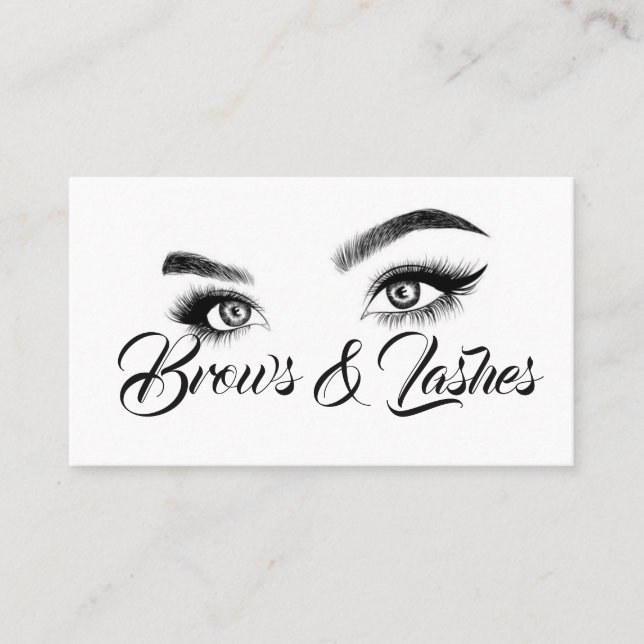 Carte De Visite Sourcils & Cils Microblading, Extensions de Cils (Devant)