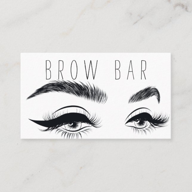 Carte De Visite Sourcils & Cils Microblading, Extensions de Cils (Devant)