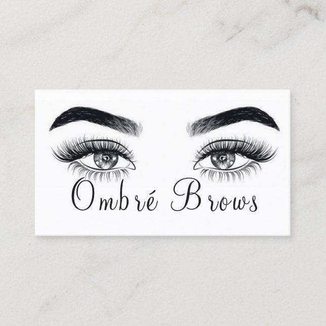 Carte De Visite Sourcils et cils Ombre (Devant)