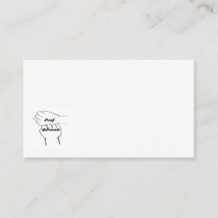 Carte de visite sourd d'avocat d'ASL