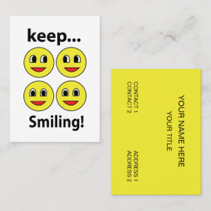 Carte De Visite Sourire Sourire Visage Sourire Continuer sourire