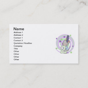 Carte De Visite Souris 2e anniversaire T-shirts et cadeaux