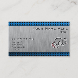 Carte De Visite Souris ; Métal-regard balayé