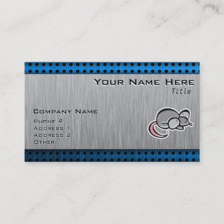 Carte De Visite Souris ; Métal-regard balayé