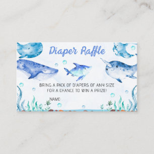 Carte De Visite Sous le Baby shower marin, le chapeau