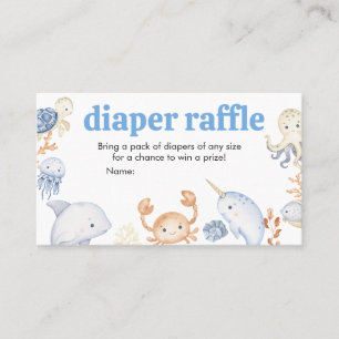 Carte De Visite Sous le Baby shower marin, le chapeau