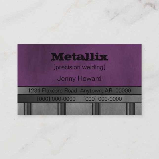 Carte de visite souterrain de tuyaux en métal, vio (Devant)