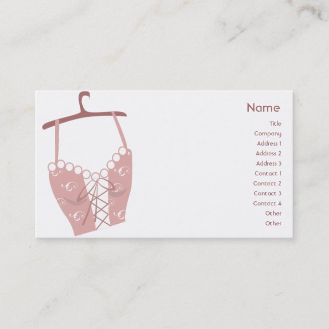 Carte De Visite Soutien-gorge de Longlive - affaires (Devant)