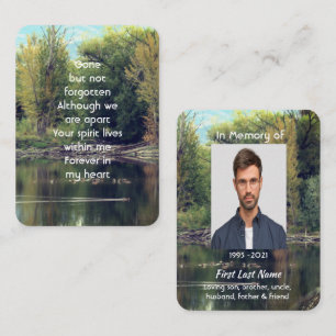 Carte De Visite Souvenir mémorial lac étang parc canards