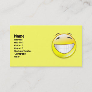 Cartes De Visite Sourire Heureux Zazzle Fr