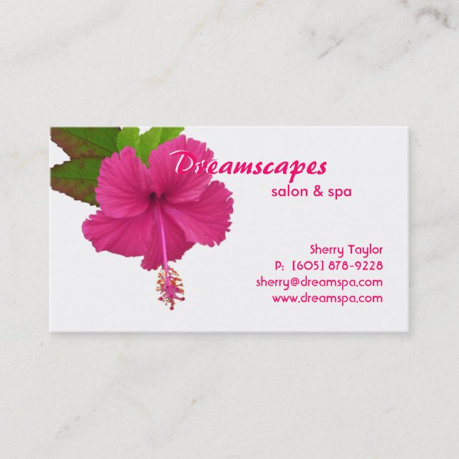 Carte De Visite Spa/carte de visite de fleur thérapie de massage (Devant)