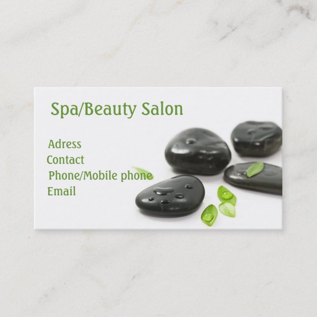 Carte De Visite Spa/carte de visite salon de beauté (Devant)