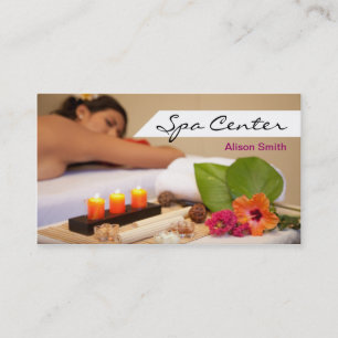 Carte De Visite Spa Center et Massage Business card